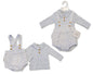 Baby Boys 2 pcs Short Dungaree Set (NB-6m) (PK6) BIS-2020-2611