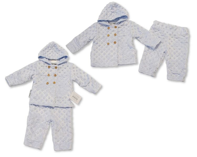 Baby Boys Hooded 2 pcs Set with Buttons (0-6m) (PK6) BIS-2020-2612