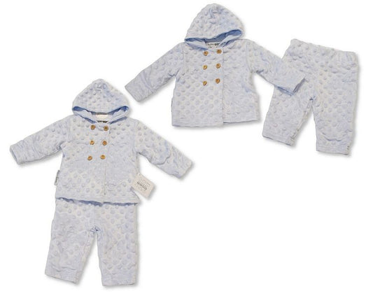 Baby Boys Hooded 2 pcs Set with Buttons (0-6m) (PK6) BIS-2020-2612
