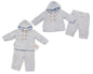 Baby Boys Hooded 2 pcs Set with Buttons (0-6m) (PK6) BIS-2020-2612