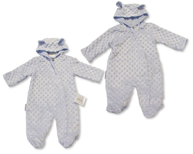 Baby Boys Hooded All-In-One with Ears (NB-6m) (PK6) BIS-2020-2614