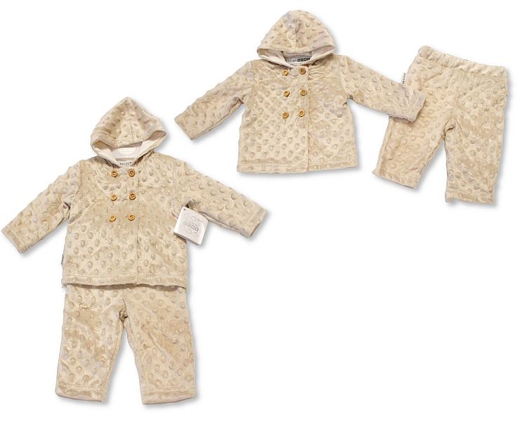 Baby Hooded 2 pcs Set with Buttons (0-6m) (PK6) BIS-2020-2617