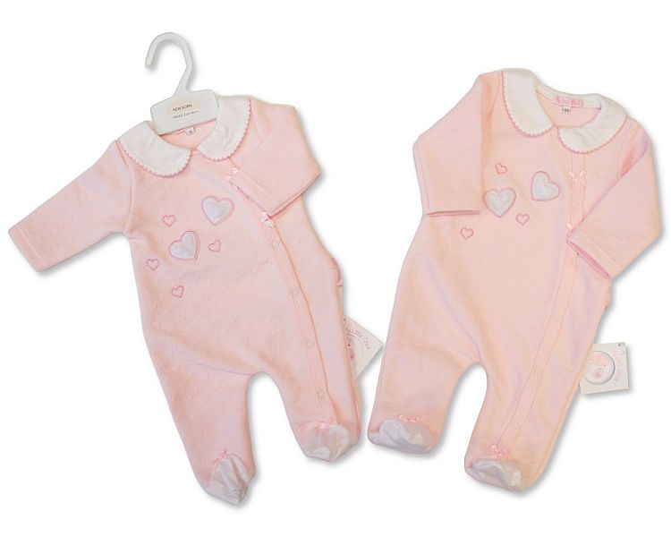 Baby Girls All-In-One - Hearts (NB-6m) (PK6)  BIS-2020-2623