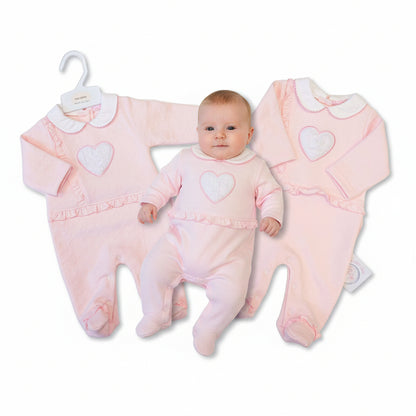 Baby Girls All-In-One - Heart (NB-6m) (PK6)  BIS-2020-2625