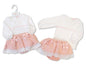 Baby Girls 2 pcs Dress Set with Lace and Bows - Flowers (NB-6m) (PK6)  BIS-2020-2628
