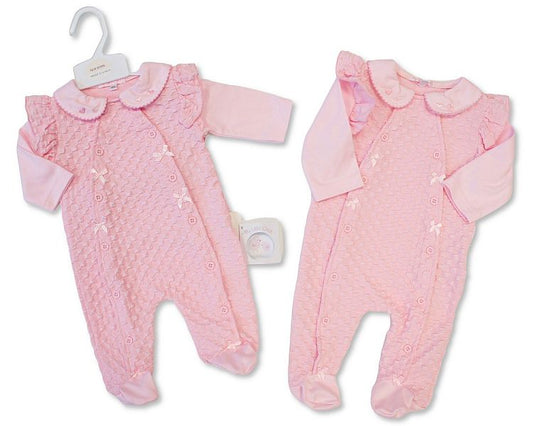 Baby Girls Jacquard All-In-One with Bows (NB-6m) (PK6)  BIS-2020-2631