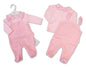Baby Girls Jacquard 2 pcs Dungaree Set with Pockets (NB-9m) (PK6)  BIS-2020-2634