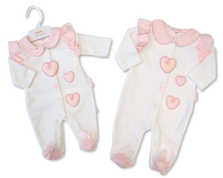 Baby Girls All-In-One with Bow - Cuddle Me (NB-6m) (PK6)  BIS-2020-2635