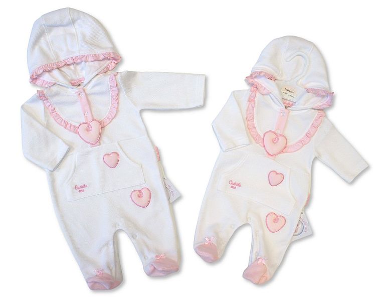 Baby Girls All-In-One with Hood - Cuddle Me (NB-6m) (PK6)  BIS-2020-2638