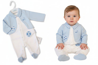 Baby Boys All-In-One with Faux Waistcoat - No 1 (NB-6m) (PK6)  BIS-2020-2641