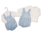 Baby Boys 2 pcs Short Dungaree Set - Snowballs (NB-9m) (PK6)  BIS-2020-2647