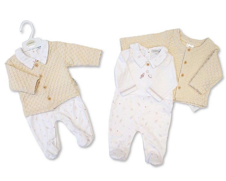Baby Boys 2 pcs Jacquard Set - Space (NB-9m) (PK6)  BIS-2020-2648