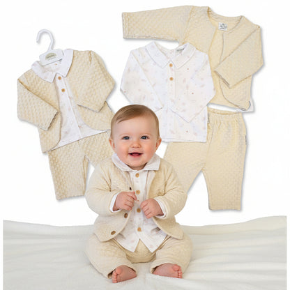 Baby Boys 3 pcs Jacquard Set - Space (NB-9m) (PK6)  BIS-2020-2650