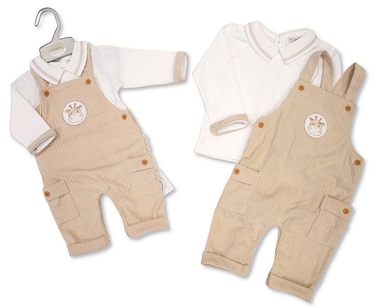 Baby 2 pcs Dungaree Set - Giraffe (NB-9m) (PK6)  BIS-2020-2655