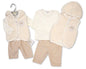 Baby 3 pcs Set with Hooded Fur Vest- Giraffe (NB-9m) (PK6)  BIS-2020-2656