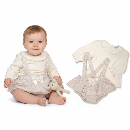 Baby Girls Jacquard 2 pcs Skirt Set with Bow (NB-9m) (PK6)  BIS-2020-2663