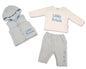 Baby Boys 3 pcs Hooded Set - Little Prince (PK6) (NB-6m) BIS-2020-2669