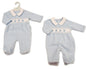 Baby Boys All in One with Smocking - Giraffe (PK6) (NB-6m) BIS-2020-2674