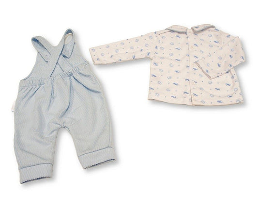 Baby Boys 2 pcs Dungaree Set - Car and Teddy (PK6) (NB-6m) BIS-2020-2684