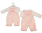 Baby Girls 2 pcs Dungaree Set - Little Princess (PK6) (NB-6m) BIS-2020-2689