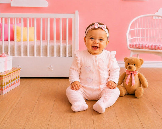 Baby Girls All in One - Hearts (PK6) (NB-6m) BIS-2020-2695