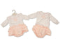 Baby Girls 2 pcs Set with Bows - Hearts (PK6) (NB-6m) BIS-2020-2696