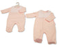 Baby Girls All in One with Bib Front - Leaves and Hearts (PK6) (NB-6m) BIS-2020-2704