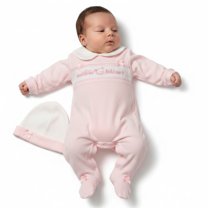 Baby Girls All in One with Hat - Cuddle Me (NB-6 Months) (PK6) Bis-2120-6066