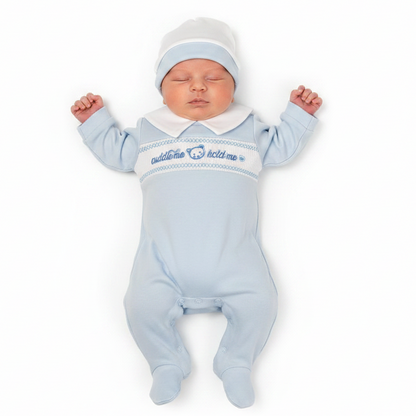 Baby Boys All in One with Hat - Cuddle Me (NB-6 Months) (PK6) Bis-2120-6071