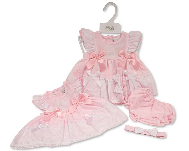 Baby Dress with Bows (PK6) (NB-6M) BIS-2120-6151