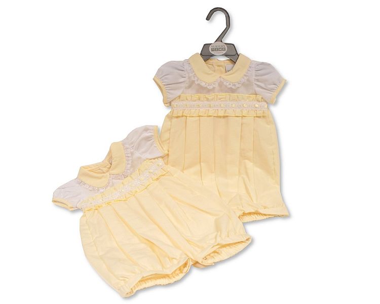 Baby Girls Romper with Lace (PK6) (NB-6M) BIS-2120-6155