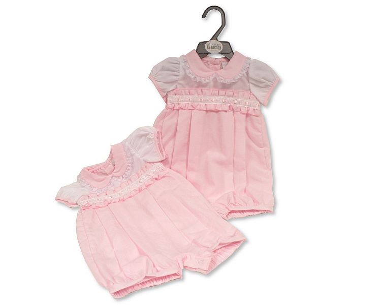 Baby Girls Romper with Lace (PK6) (NB-6M) BIS-2120-6159