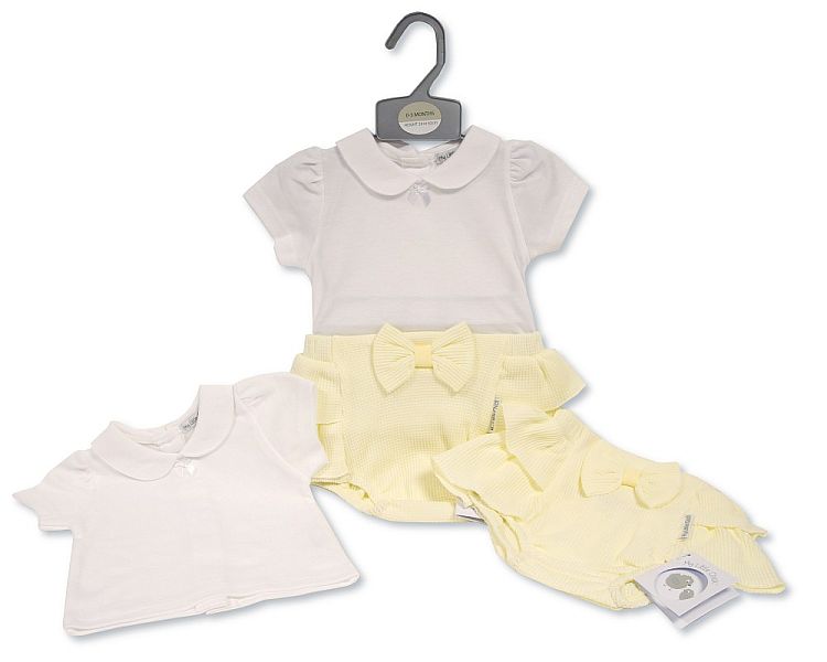 Baby Girls Romper Set with Bow (NB-6 Months) (PK6) Bis-2120-6201