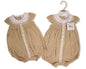 Baby Girls Linen Romper with Lace (NB-6m) (PK6) BIS-2120-6251