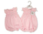 Baby Girls Romper with Smocking and Bows (NB-6m) (PK6) BIS-2120-6254