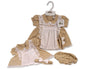 Baby Linen Dress with Lace and Embroidery (NB-6m) (PK6) BIS-2120-6263