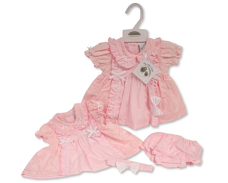 Baby Dress with Bows (NB-6m) (PK6) BIS-2120-6270