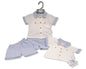 Baby Boys 2 pcs Striped Shorts Set with Buttons (NB-6m) (PK6) BIS-2120-6305