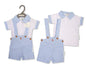 Baby Boys 2 pcs Short Dungaree Set - Tractor (NB-9m) (PK4)BIS-2120-6342