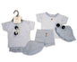 Baby Boys 3 pcs Shorts Set with Sunglasses (NB-9m) (PK4) BIS-2120-6344