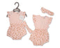Baby Girls Faux 2 pcs Set with Headband - Roses (NB-9 Months) (PK4) Bis-2120-6350