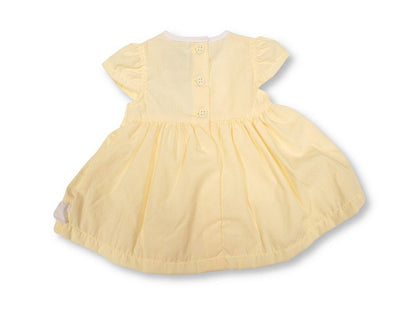 Baby Dress Lemon with Lace and Bow (NB-6m) (PK6) - BIS-2120-6364