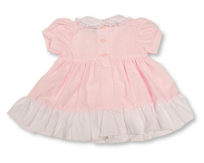Baby Dress Pink with Ruffles and Lace Collar (6-24m) (PK6) - BIS-2120-6367
