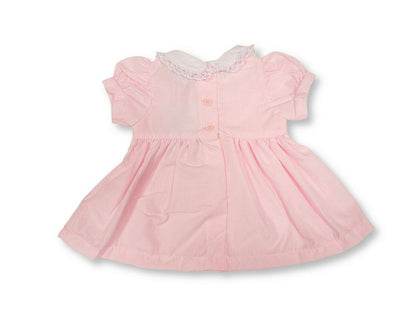 Baby Dress Pink with Ruffles and Lace Collar (6-24m) (PK6) - BIS-2120-6369