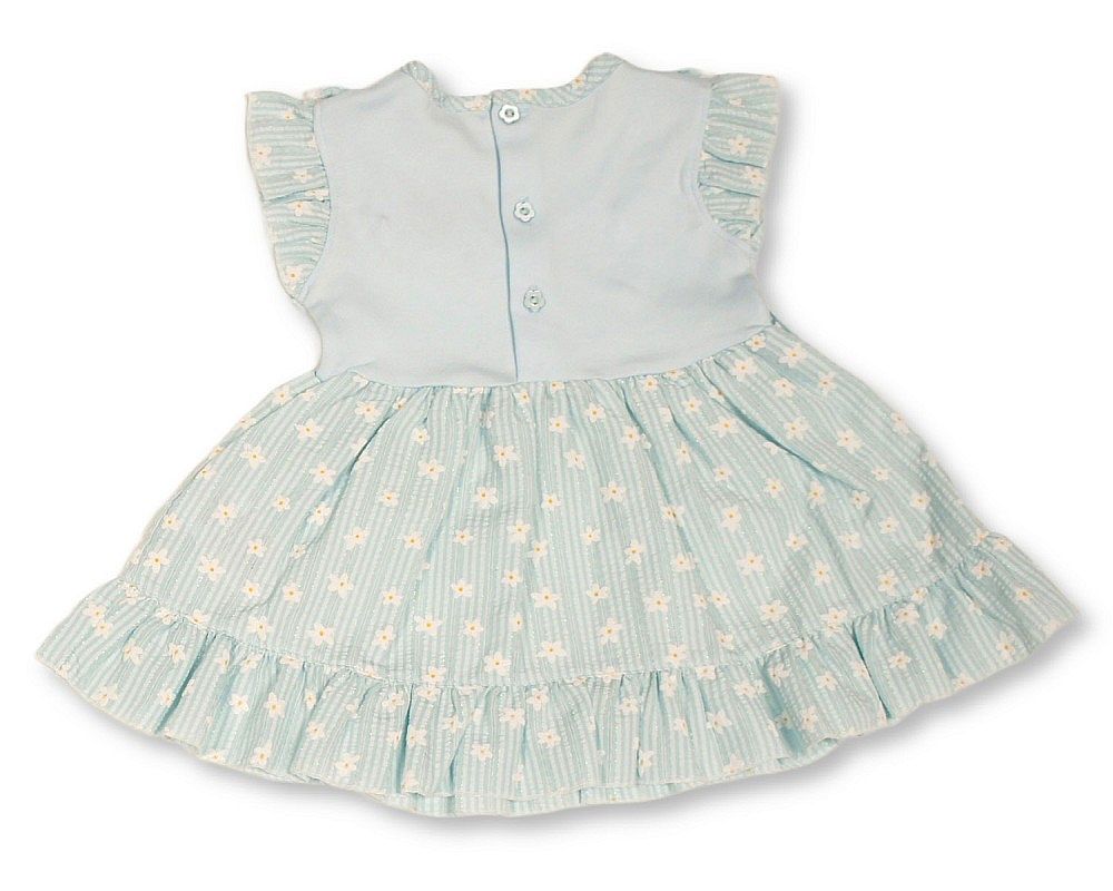 Baby Girls Woven Printed Dress with Bow (NB-9m) (PK6) - BIS-2120-6380