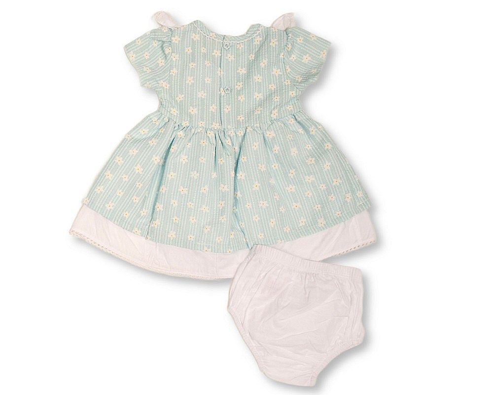 Baby Girls Woven Dress with Bow and Pants (NB-9m) (PK6) - BIS-2120-6382