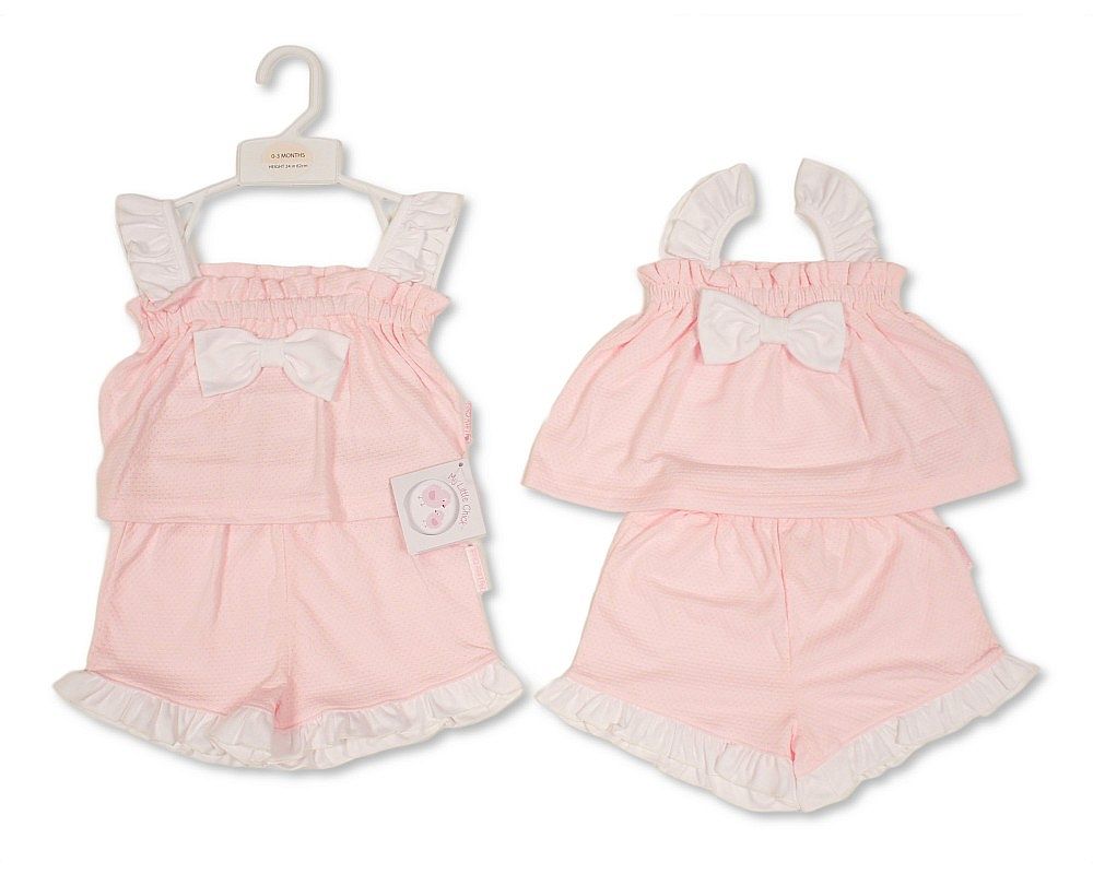 Baby Girls 2 pcs Dress Set with Bow (NB-9m) (PK6) - BIS-2120-6405