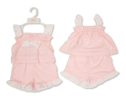 Baby Girls 2 pcs Dress Set with Bow (NB-9m) (PK6) - BIS-2120-6405