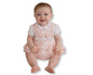 Baby Girls Jacquard 2 Pieces Romper Set with Bows (NB-6m) (PK6) - BIS-2120-6410