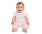 Baby Girls Jacquard 2 pcs Dungaree Set with Bows (NB-9m) (PK6) - BIS-2120-6411